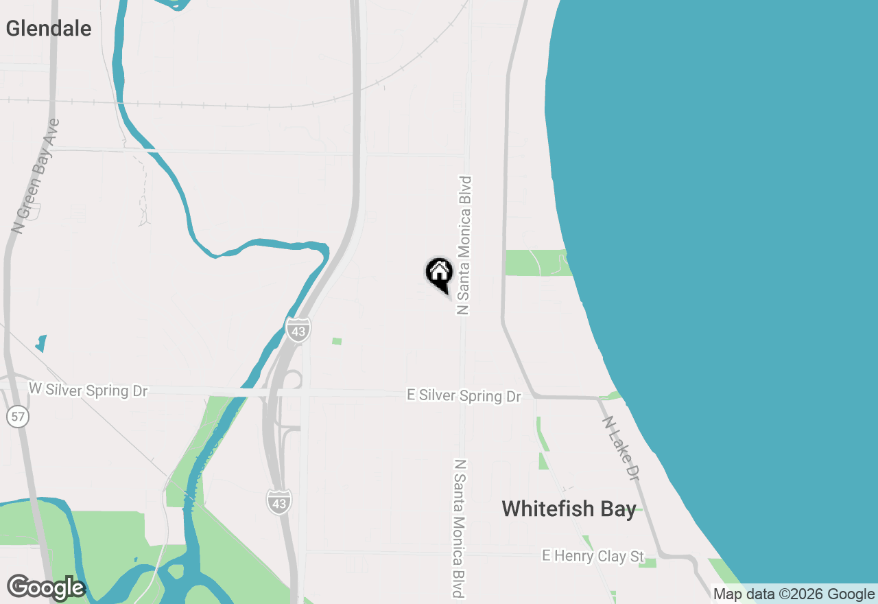 Map of 5815 N Shoreland Ave, Whitefish Bay, WI 53217