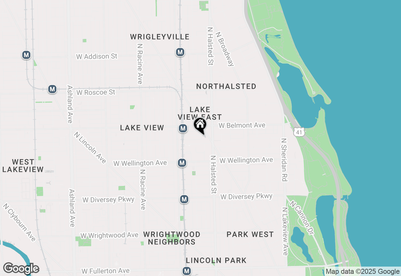 Map of 843 W Fletcher Street #2W, Chicago, IL 60657