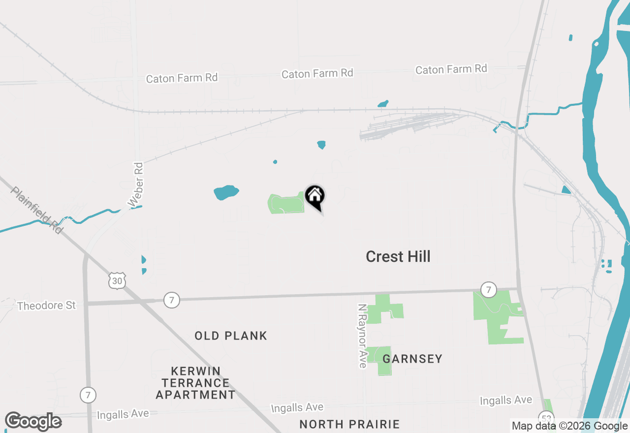 Map of 1827 Burry Circle Drive, Crest Hill, IL 60403