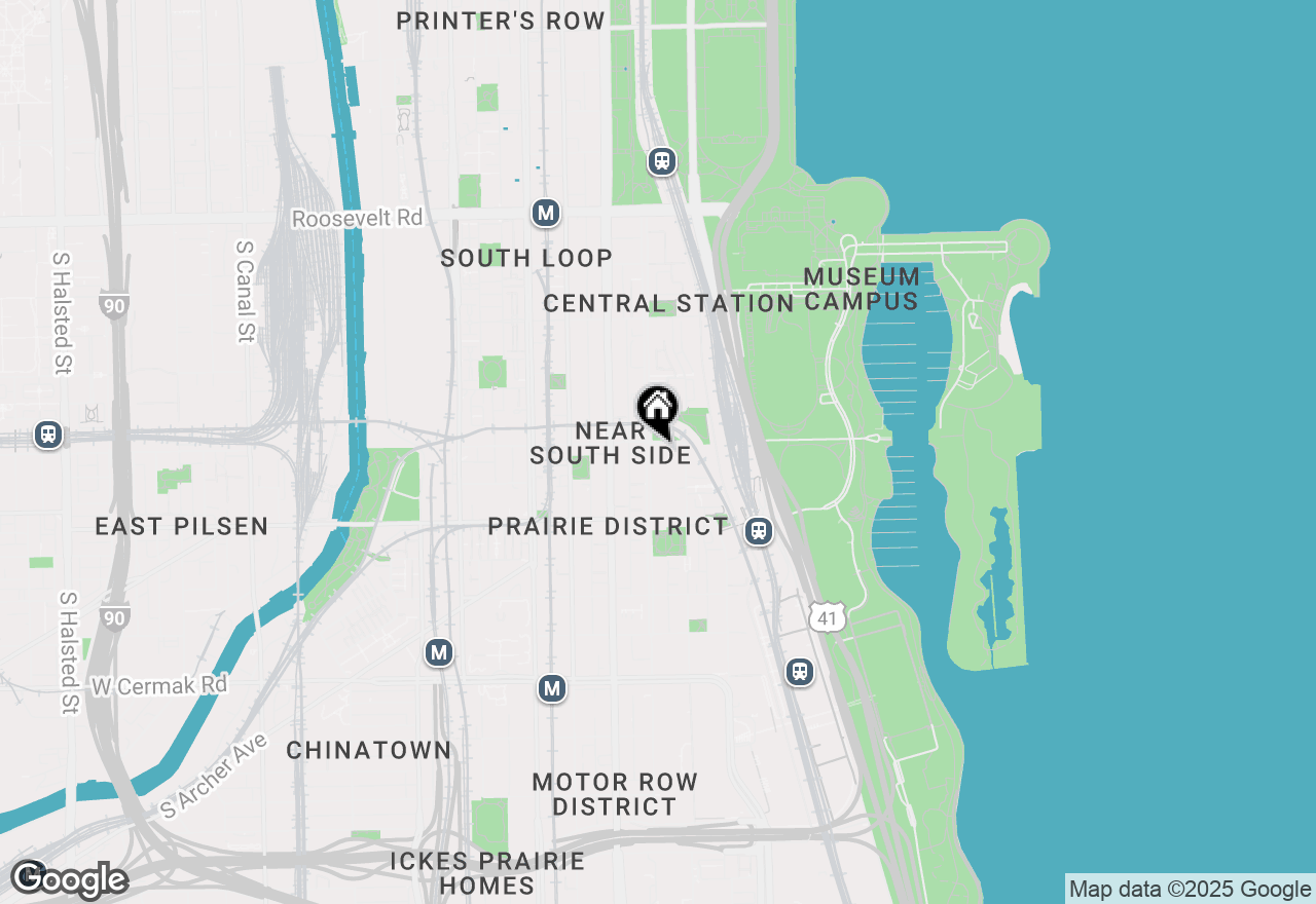 Map of 1601 S Indiana Avenue #412, Chicago, IL 60616