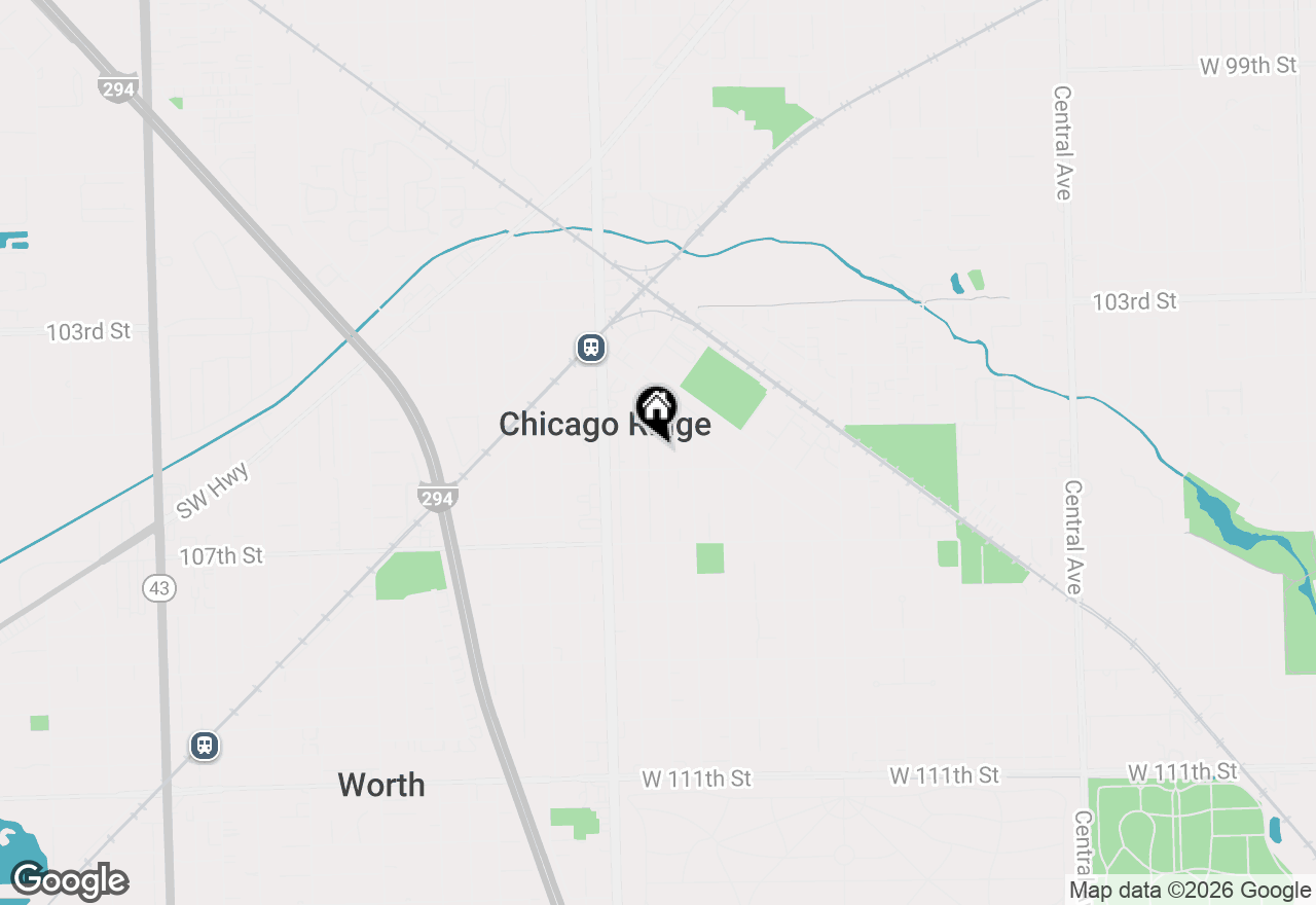 Map of 10540 Princess Avenue, Chicago Ridge, IL 60415