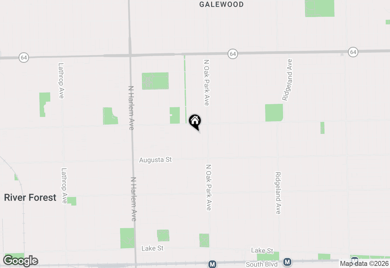 Map of 821 N Grove Avenue, Oak Park, IL 60302