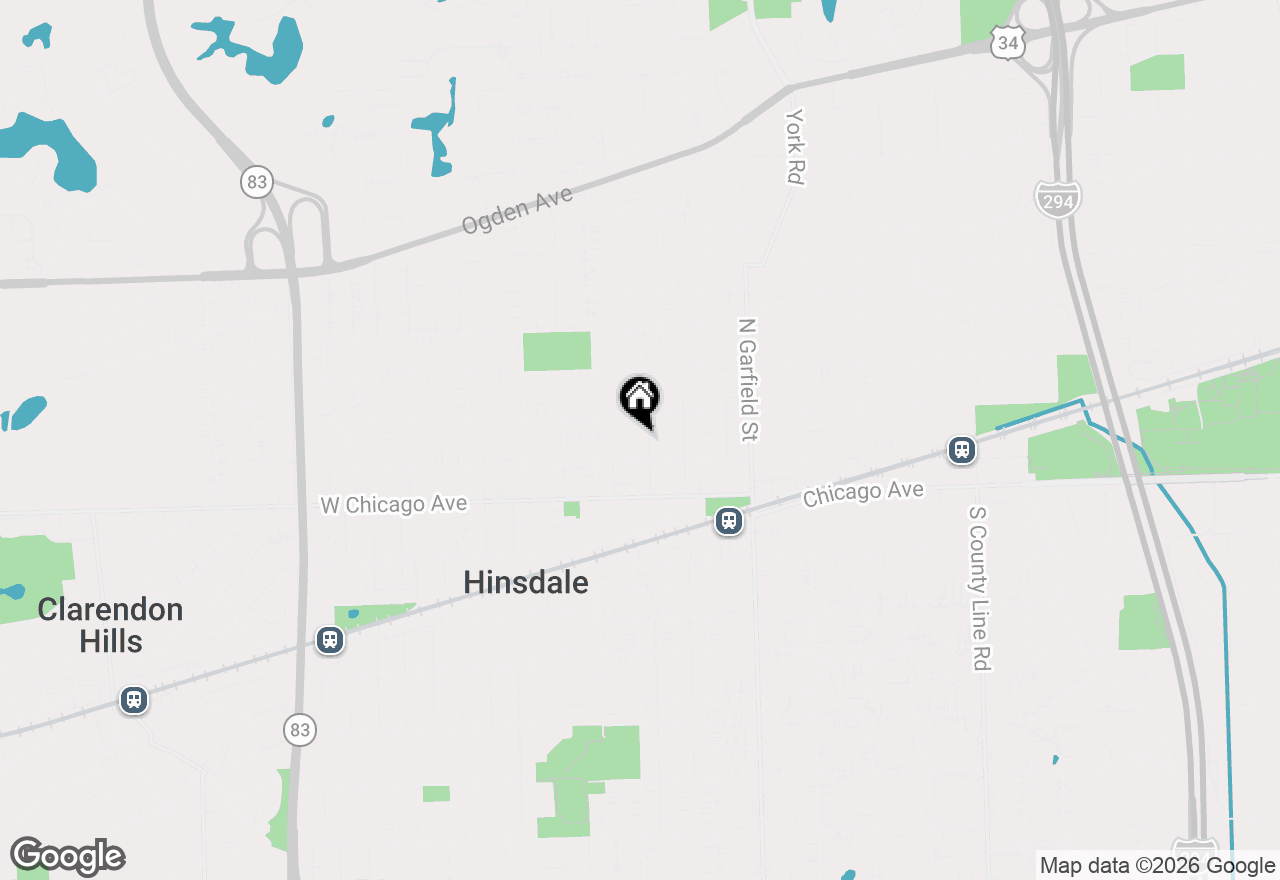 Map of (Address confidential), Hinsdale, Illinois 60521