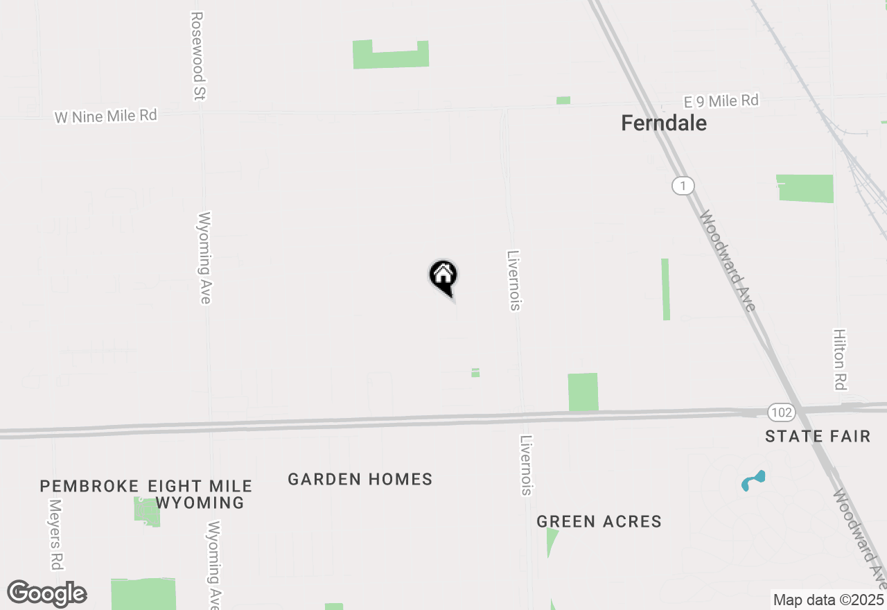 Map of 670 Pinecrest Drive, Ferndale, MI 48220