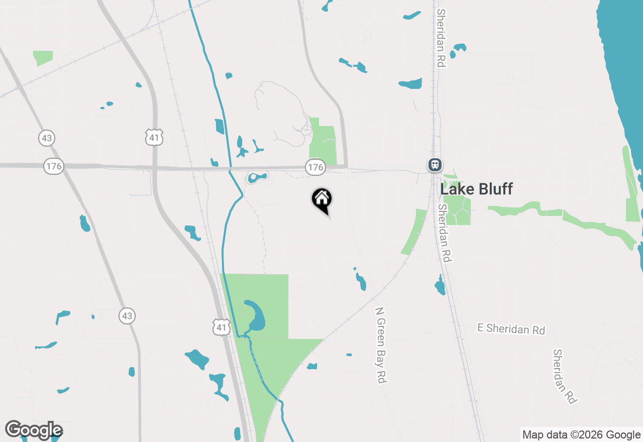 Map of 344 W Sheridan Place, Lake Bluff, IL 60044