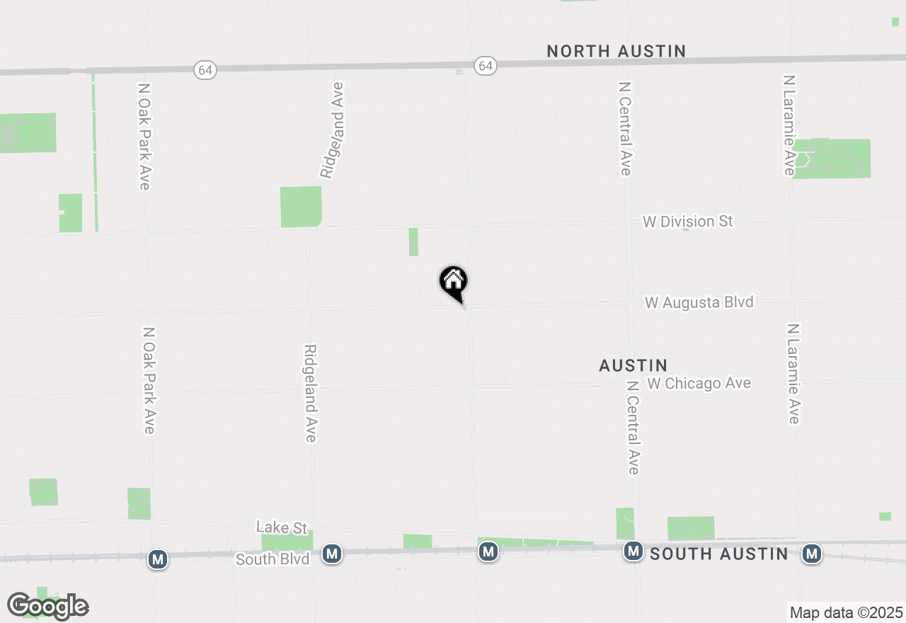 Map of 19 Augusta Street, Oak Park, IL 60302