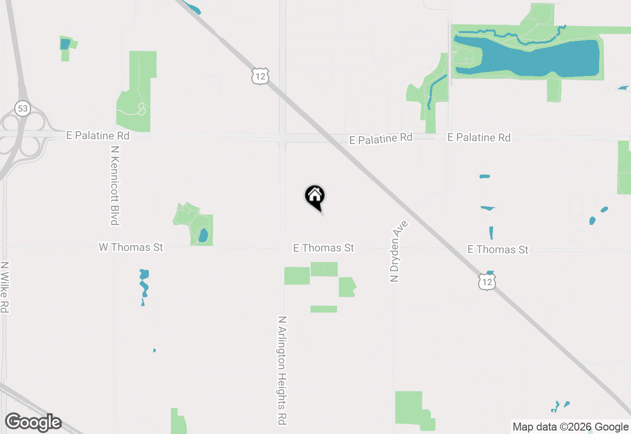 Map of 1533 N Belmont Avenue, Arlington Heights, IL 60004