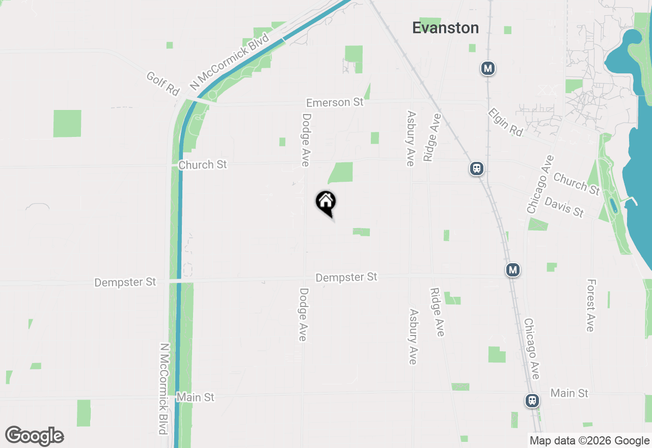 Map of 1719 Lake Street, Evanston, IL 60201