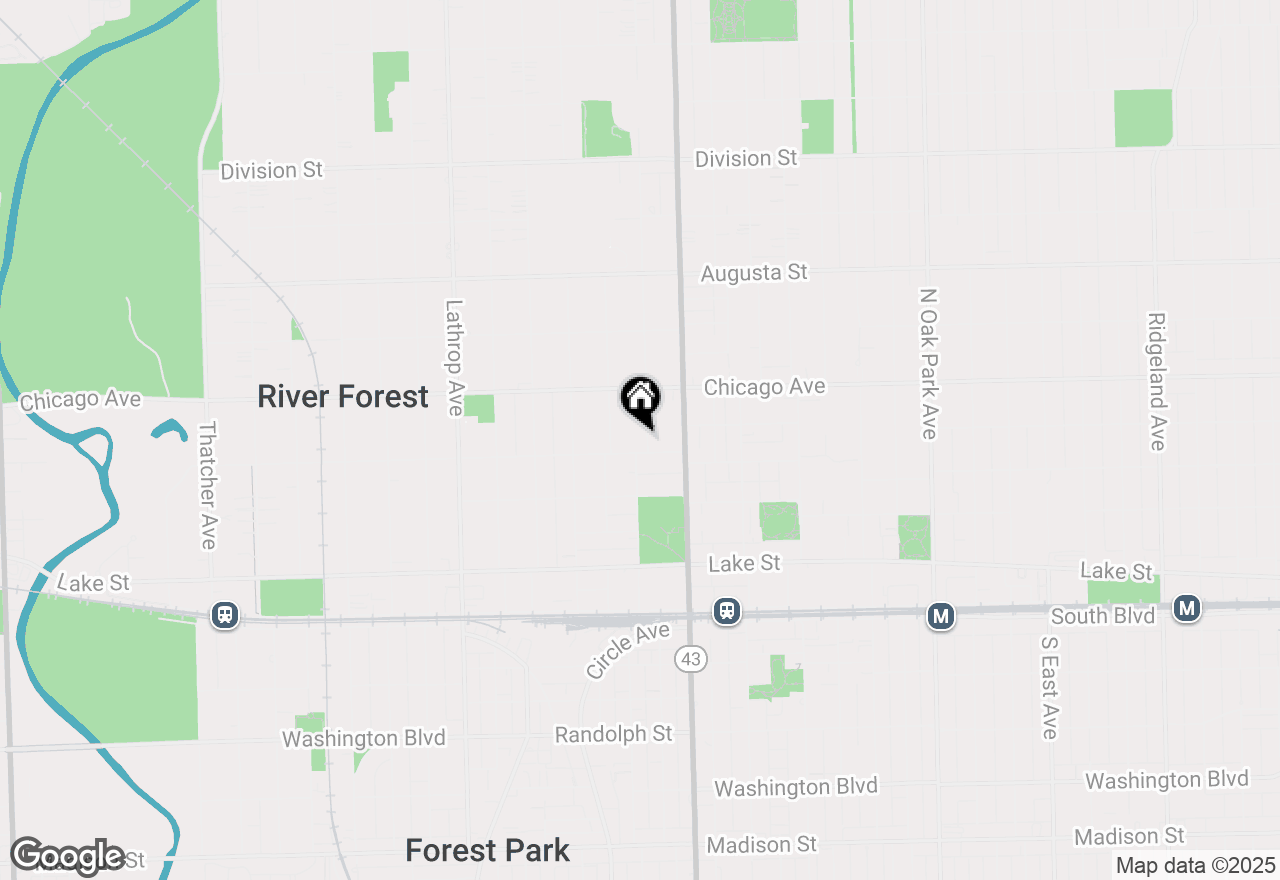 Map of 710 Bonnie Brae Place, River Forest, IL 60305