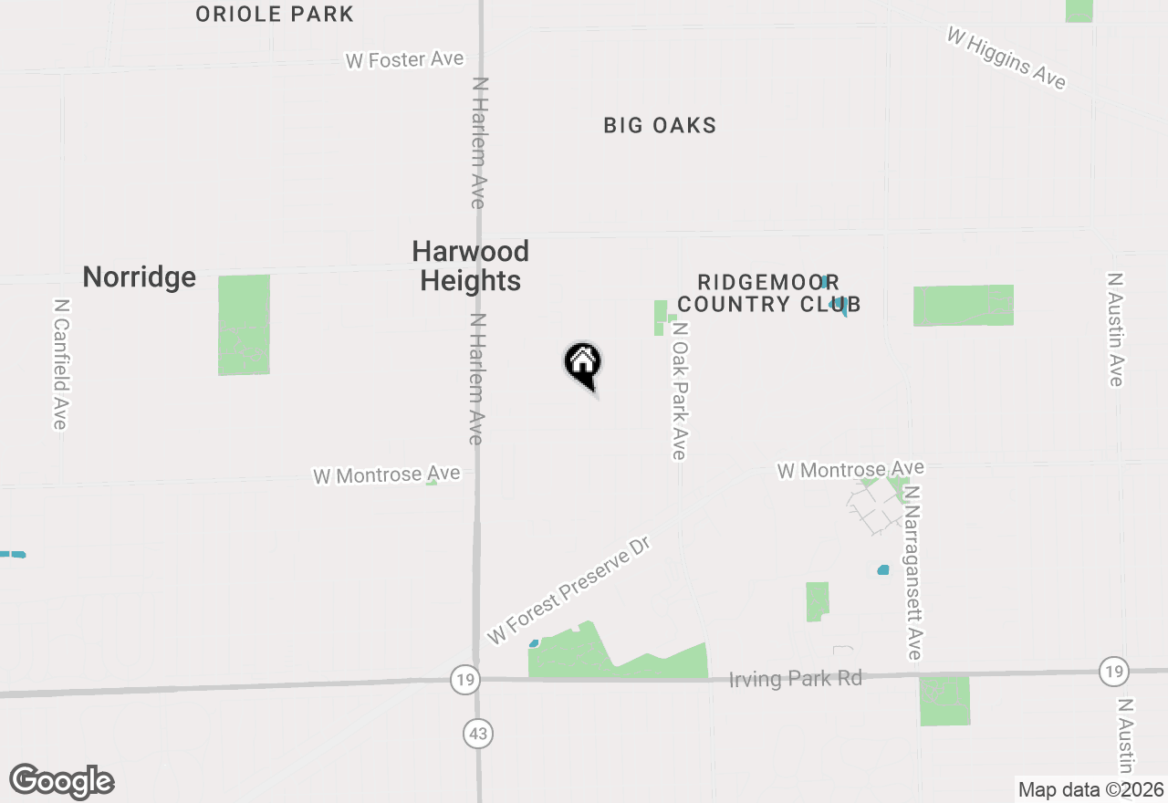 Map of 4449 N Sayre Avenue, Harwood Heights, IL 60706