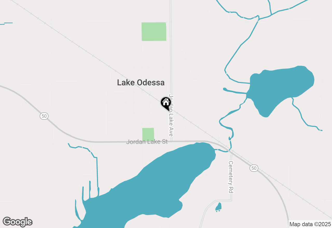 Map of  Jordan Lake Avenue, Lake Odessa, MI 48849