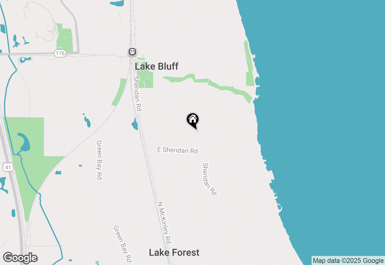 Map of 336 Crescent Drive, Lake Bluff, IL 60044