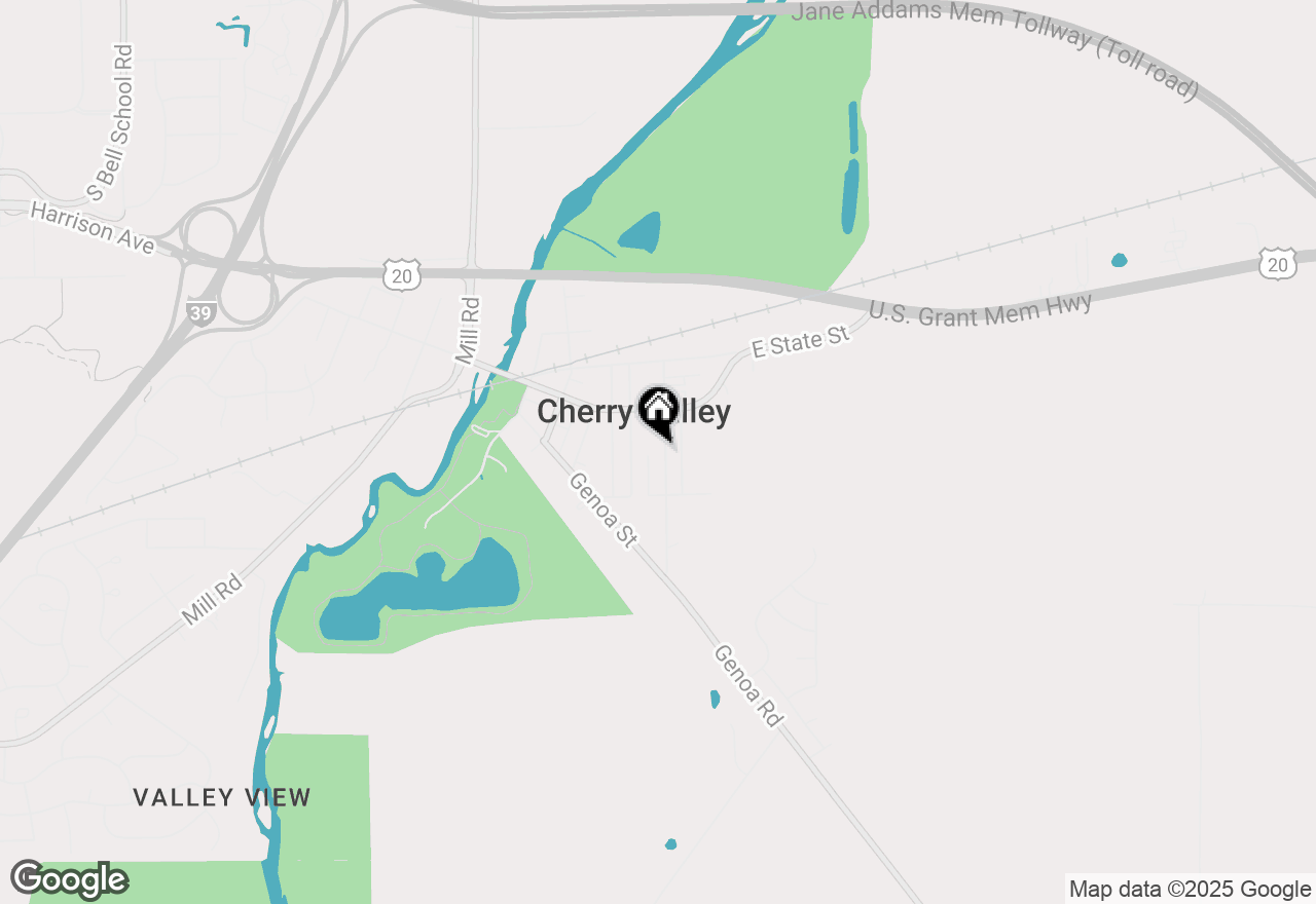 Map of 125 S Lawrence Street, Cherry Valley, IL 61016