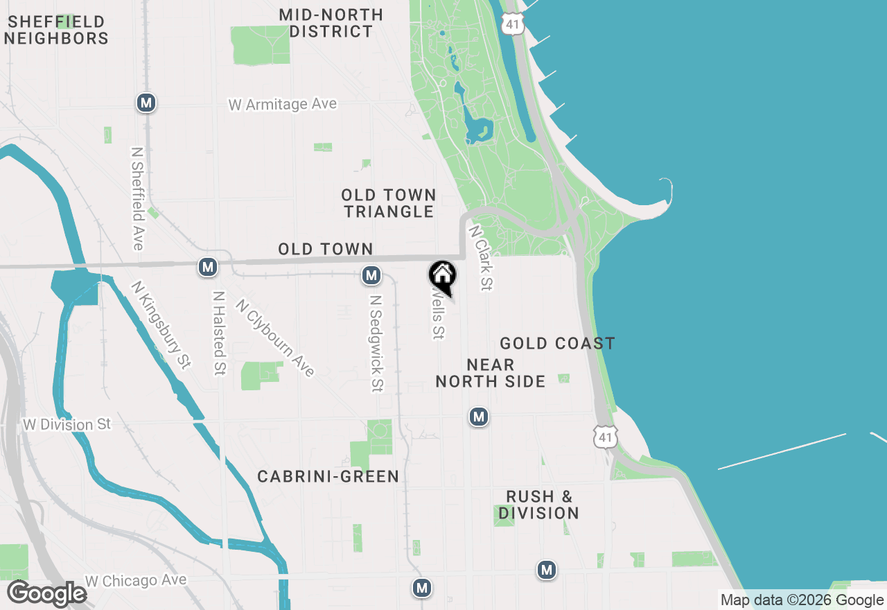 Map of 1445 N Wells Street #2, Chicago, IL 60610
