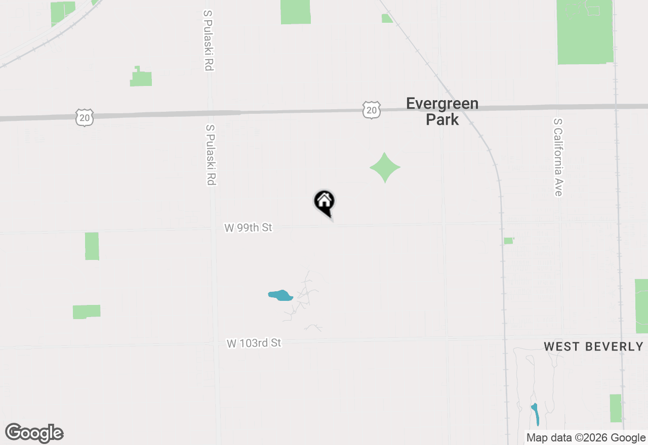 Map of 3600 W 99th Street, Evergreen Park, IL 60805