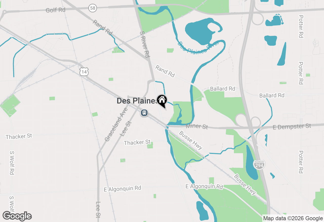 Map of 677 S River Road #2A, Des Plaines, IL 60016