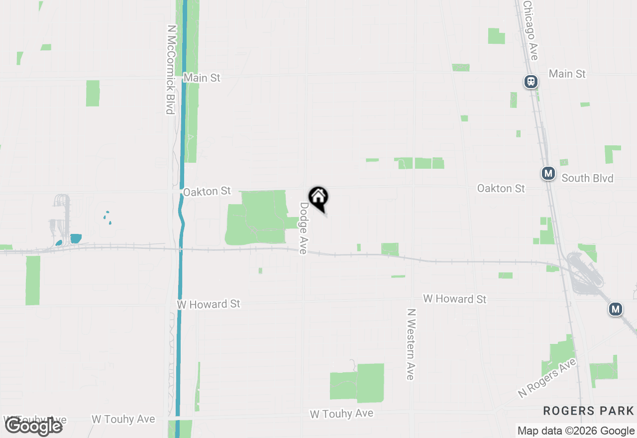 Map of 1800 Kirk Street, Evanston, IL 60202