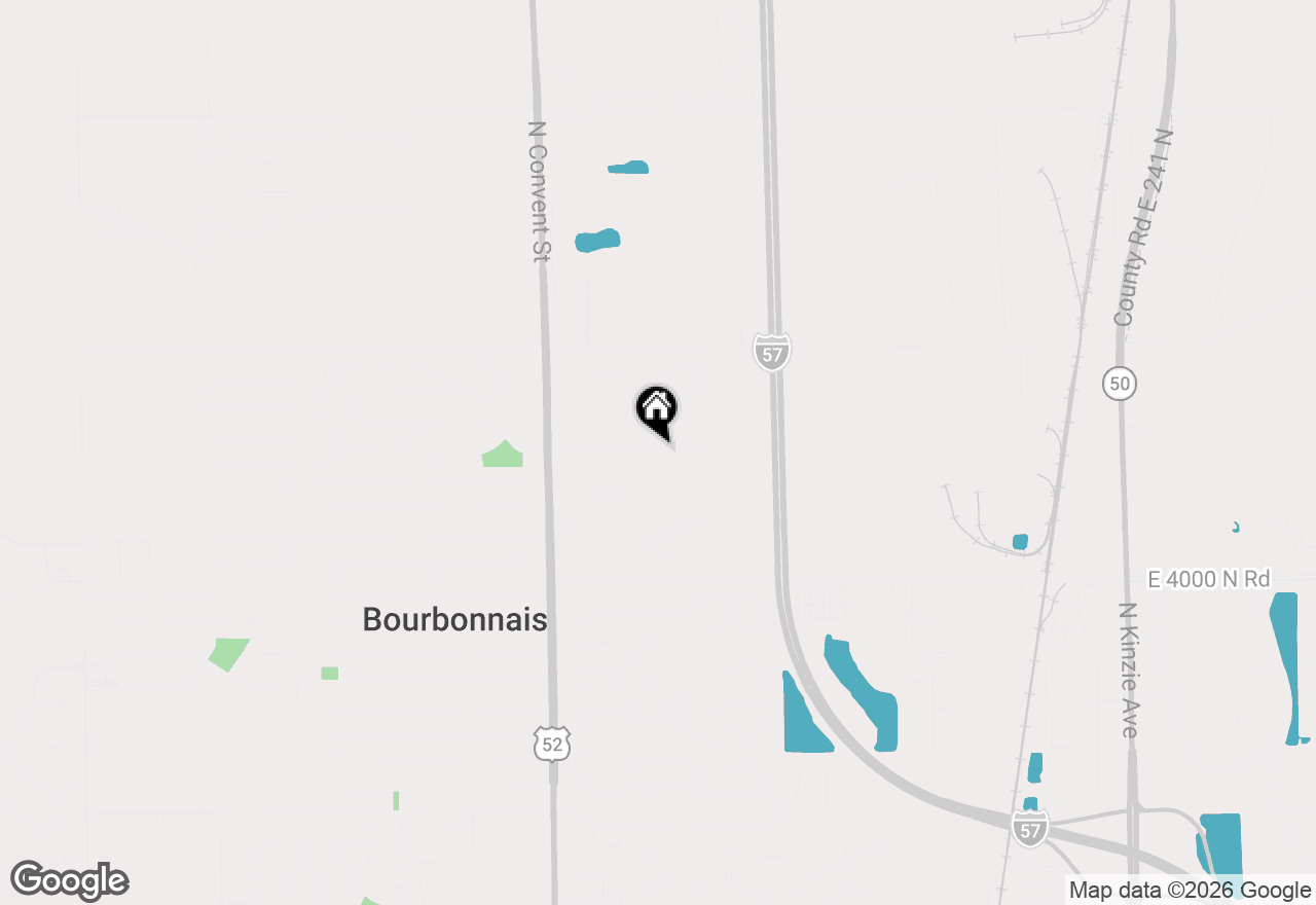 Map of 1582 Sun Ridge Drive, Bourbonnais, IL 60914