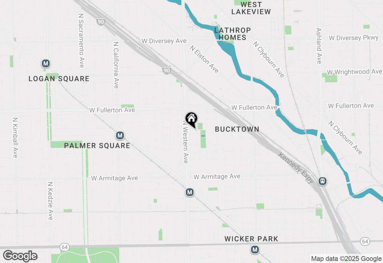 Map of 2343 W Lyndale Street #3, Chicago, IL 60647