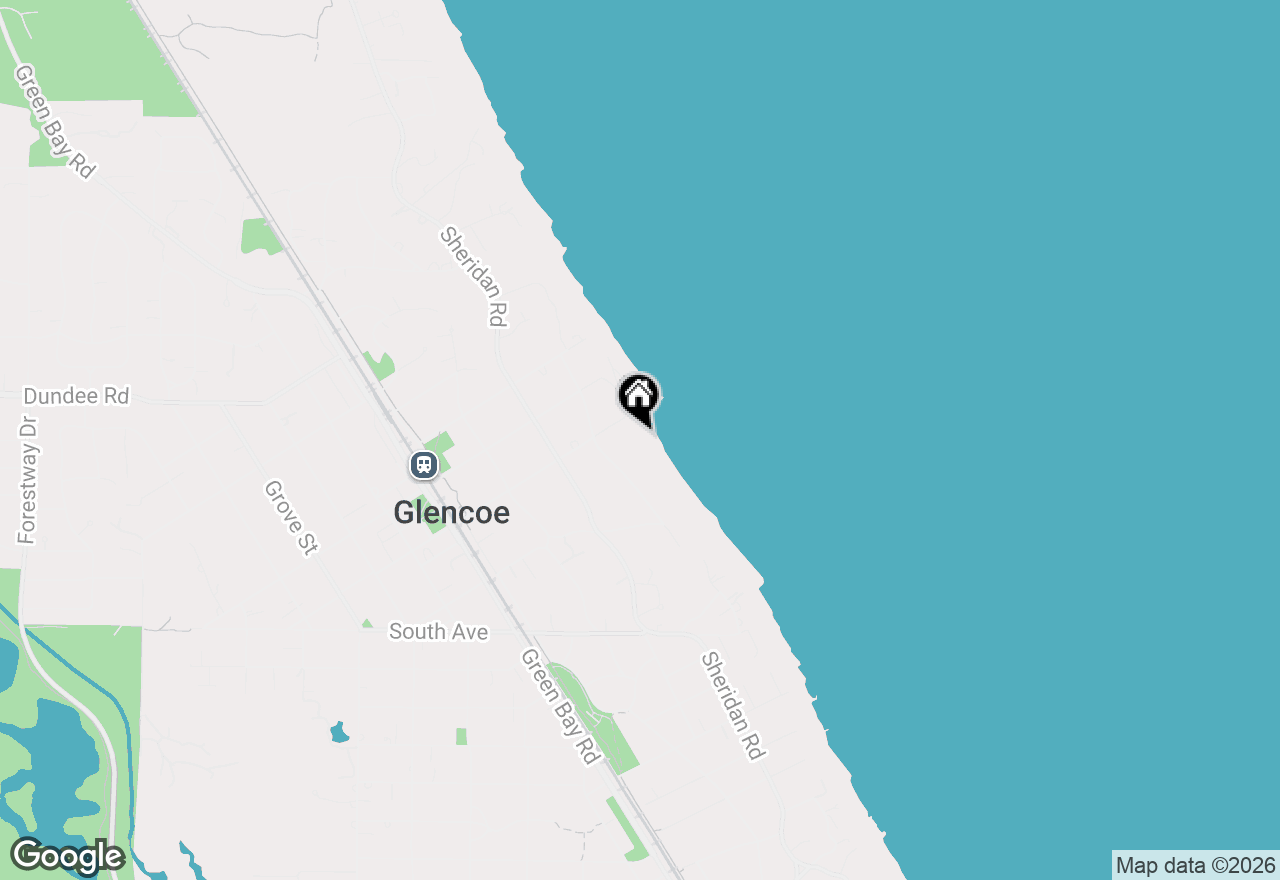 Map of 607 Longwood Avenue, Glencoe, IL 60022
