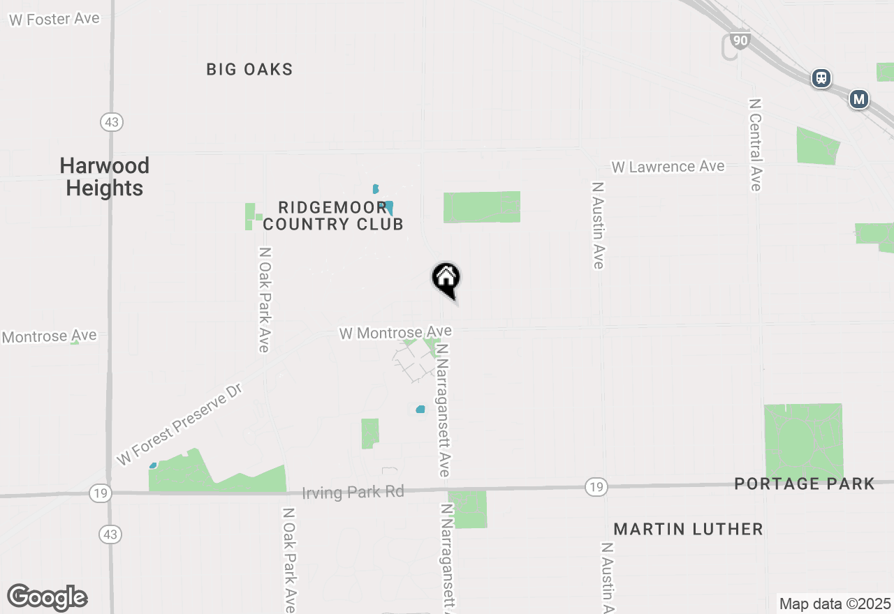 Map of 4433 N Narragansett Avenue, Chicago, IL 60630