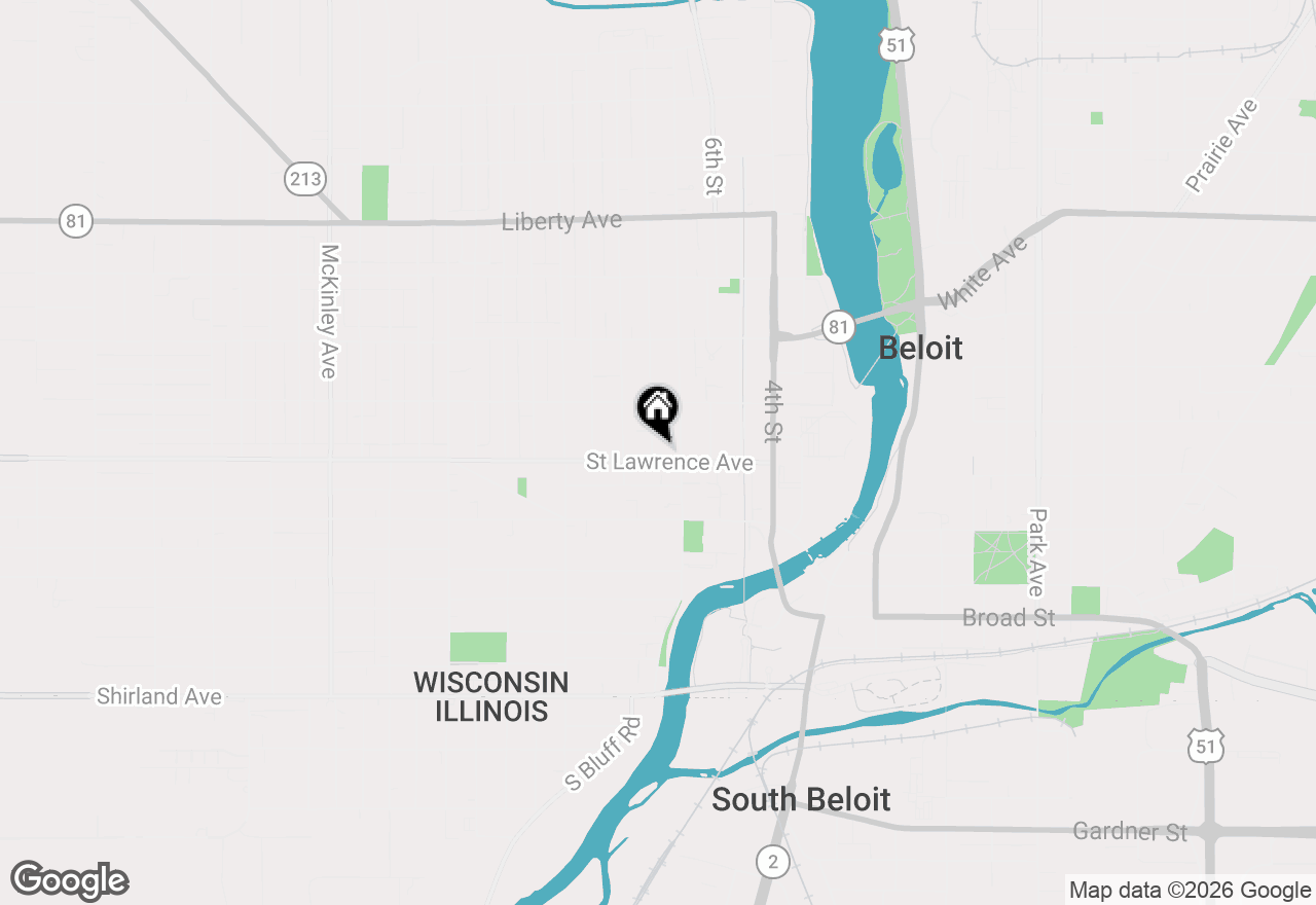Map of 323 St Lawrence Ave, Beloit, WI 53511