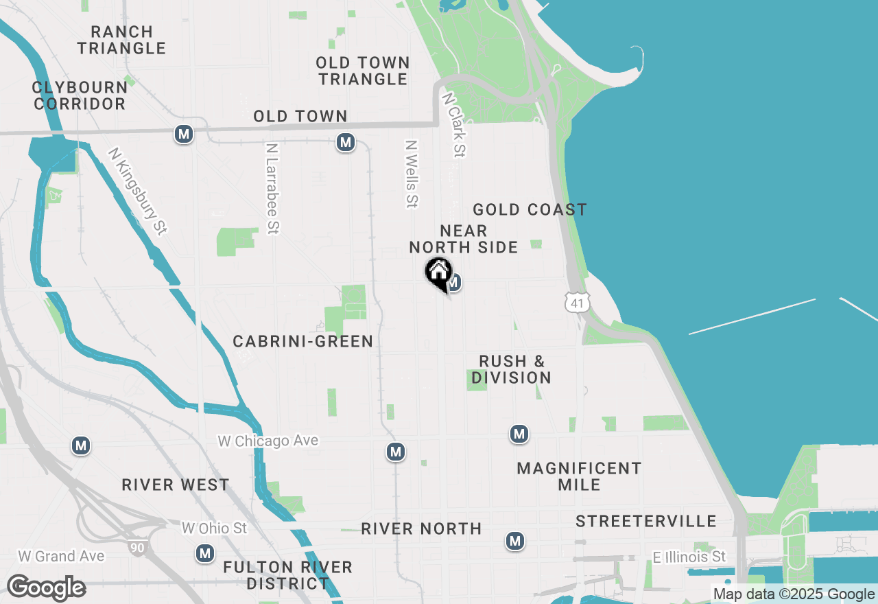 Map of 1140 N Lasalle Street #427, Chicago, IL 60610