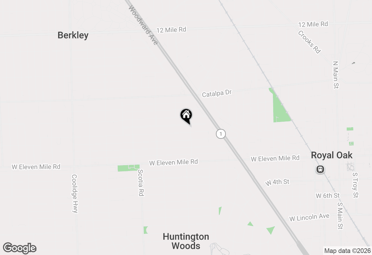 Map of 1149 Larkmoor Boulevard, Berkley, MI 48072