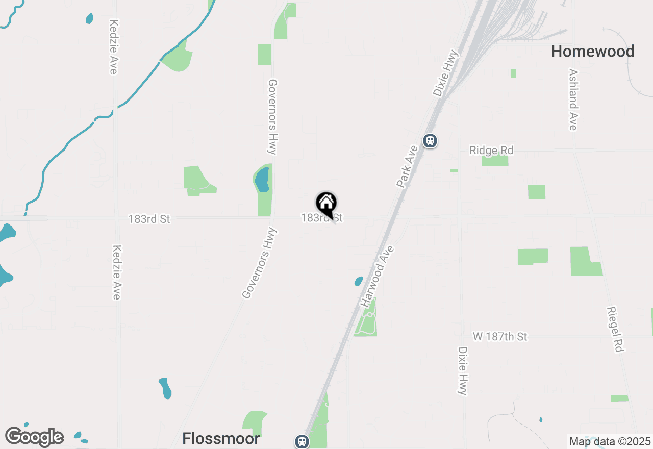 Map of 2447 Crescent Road, Homewood, IL 60430