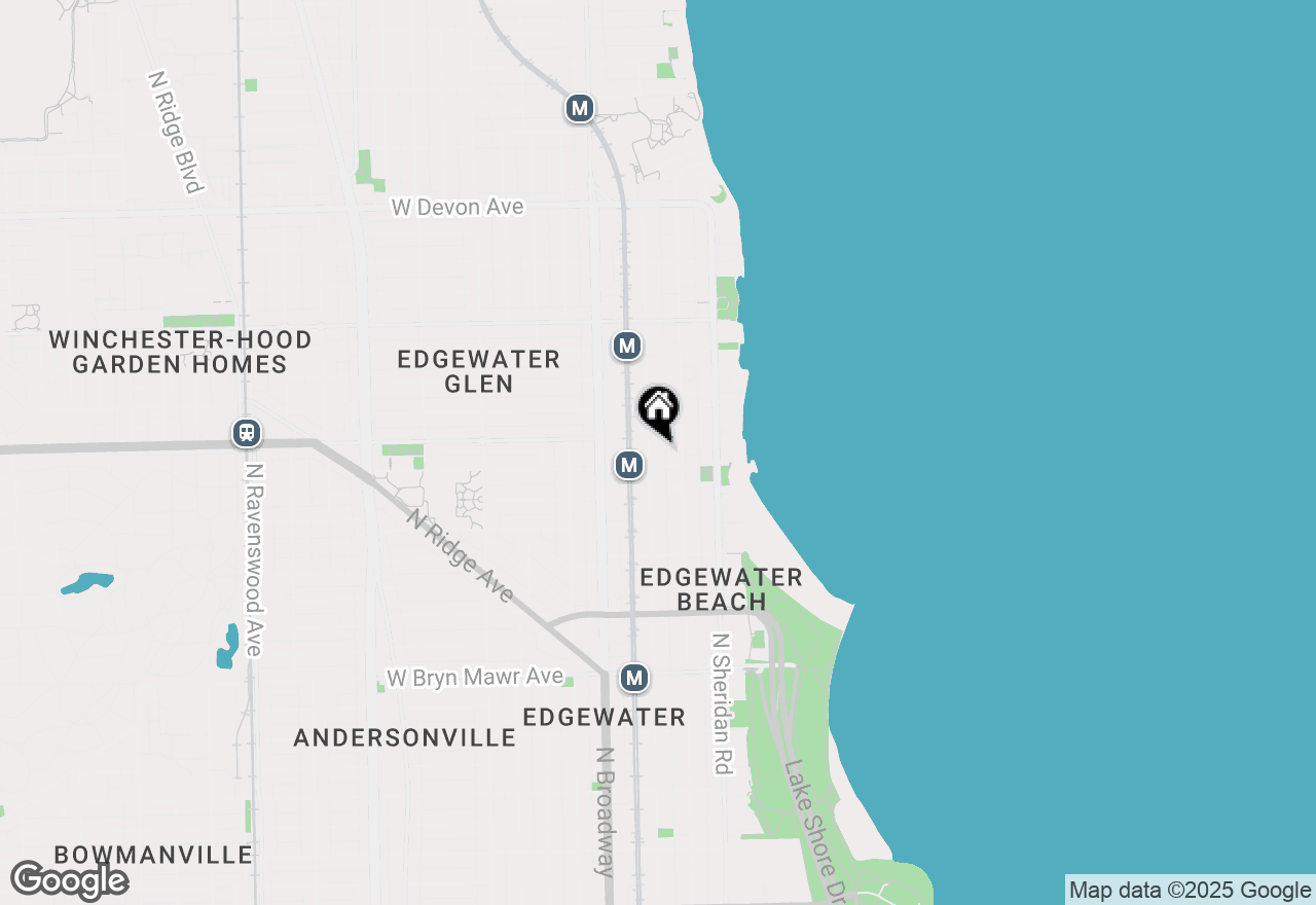 Map of 1068 W Thorndale Avenue #2N, Chicago, IL 60660