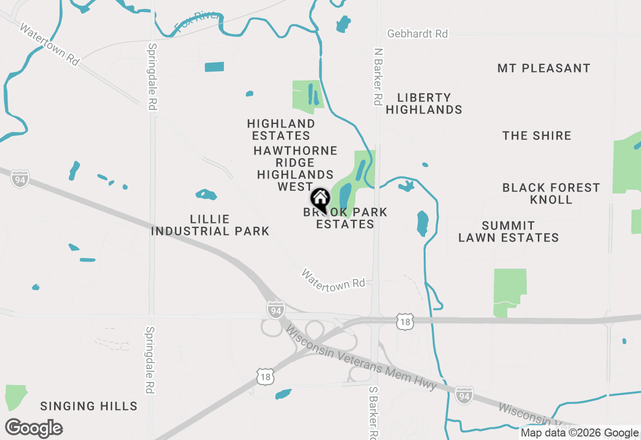 Map of 20740 Brook Park Dr, Brookfield, WI 53045