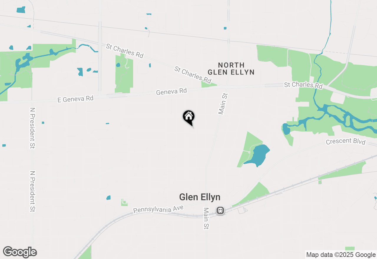 Map of 709 Pleasant Avenue, Glen Ellyn, IL 60137