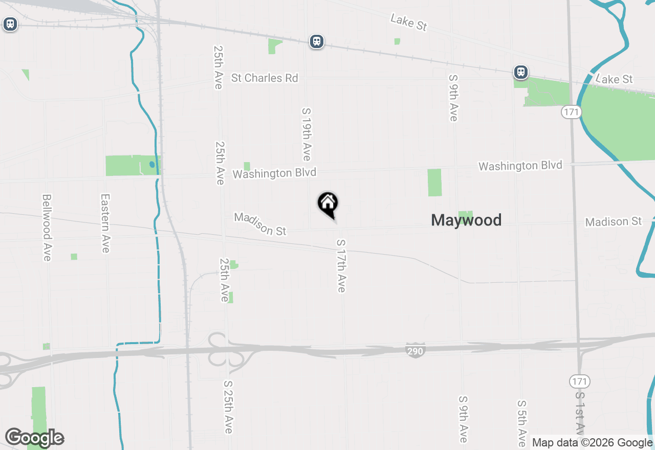 Map of 839 S 18th Avenue, Maywood, IL 60153