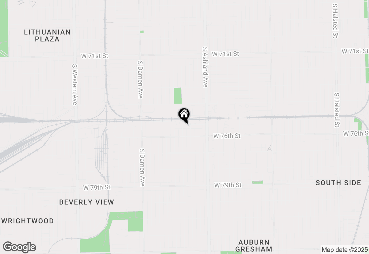 Map of 1723 W 75th Place, Chicago, IL 60620