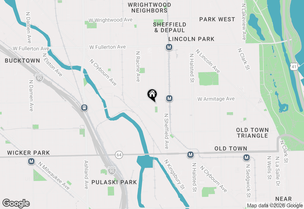 Map of 1954 N Seminary Avenue, Chicago, IL 60614