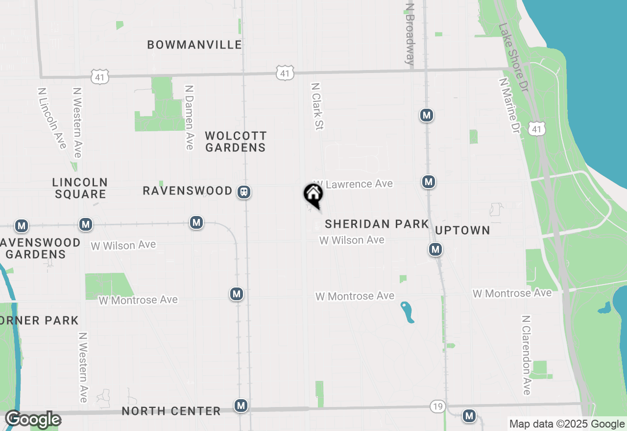 Map of 1535 W Leland Avenue #1W, Chicago, IL 60640