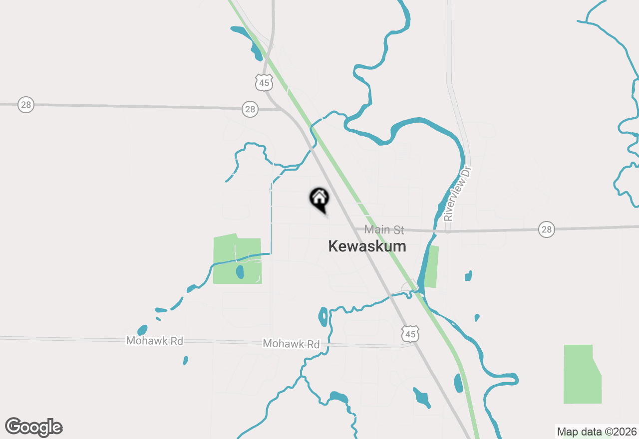 Map of 220 Forest Ave, Kewaskum, WI 53040