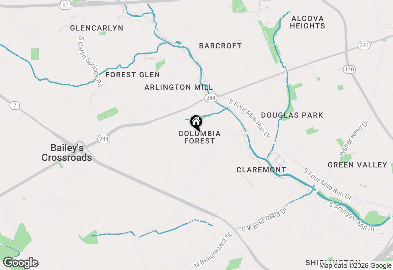 Map of 1077 S Edison Street, Arlington, VA 22204