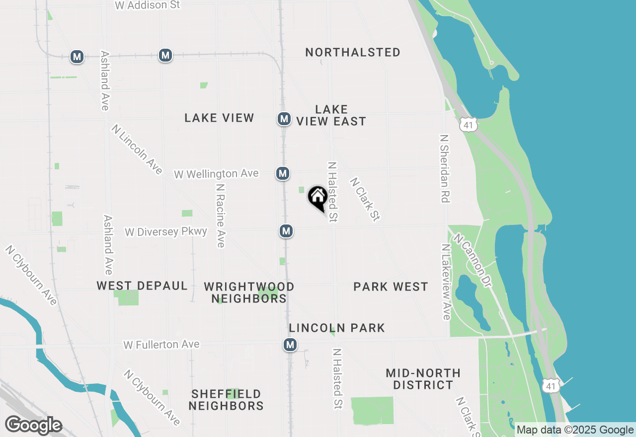 Map of 831 W Wolfram Street, Chicago, IL 60657