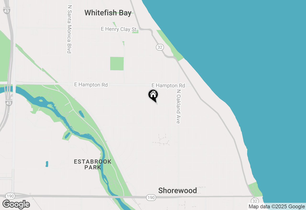 Map of 4658 N Morris Blvd, Whitefish Bay, WI 53211