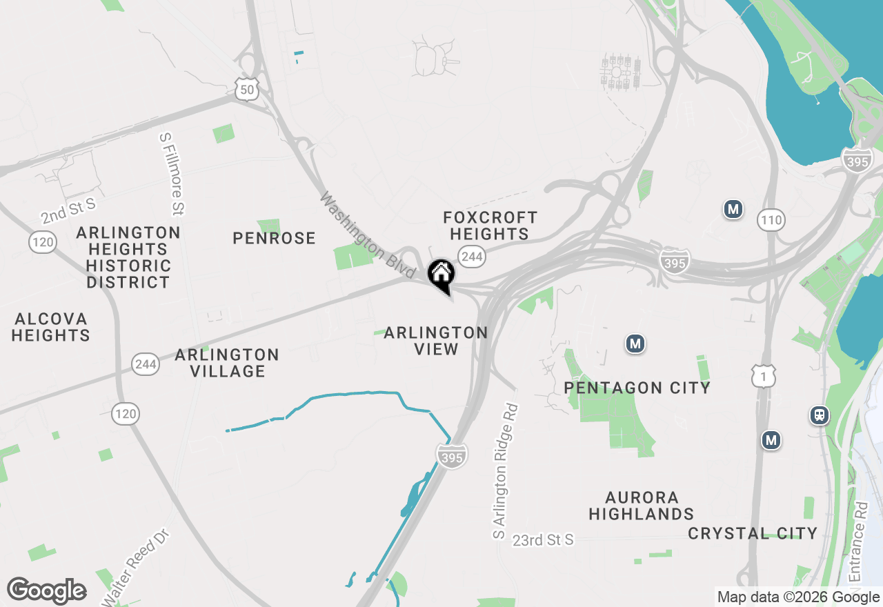 Map of 1604 10th Street S, Arlington, VA 22204