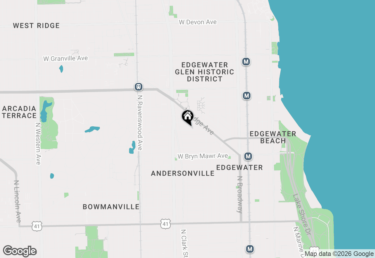 Map of 1502 W Edgewater Avenue, Chicago, IL 60660