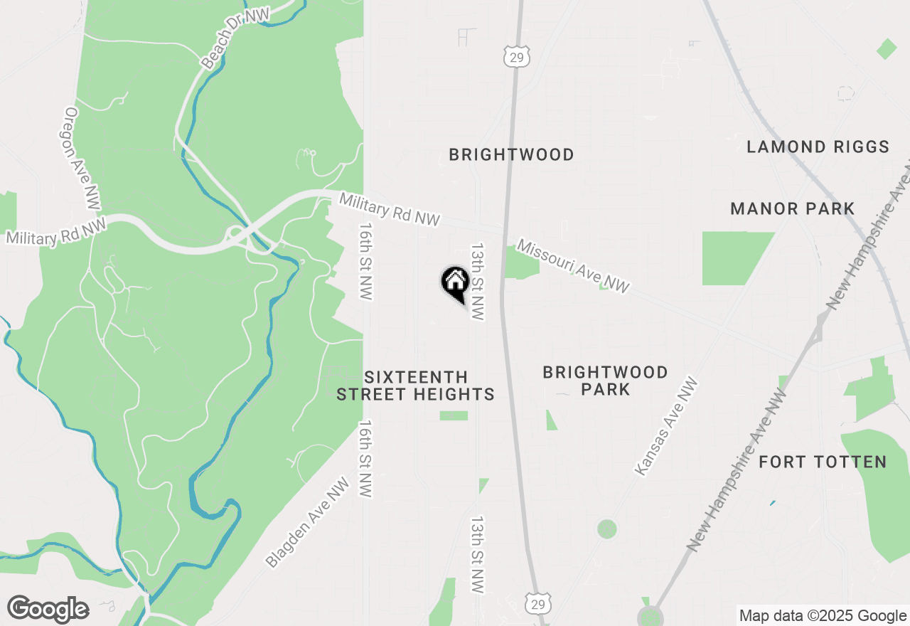 Map of 1321 Longfellow Street Nw, Washington, DC 20011