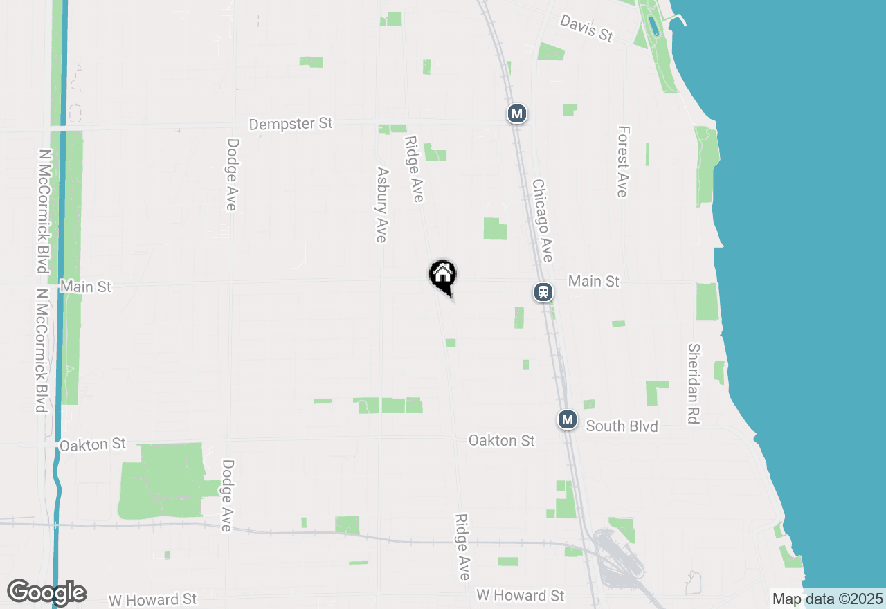 Map of 1011 Washington Street #1, Evanston, IL 60202