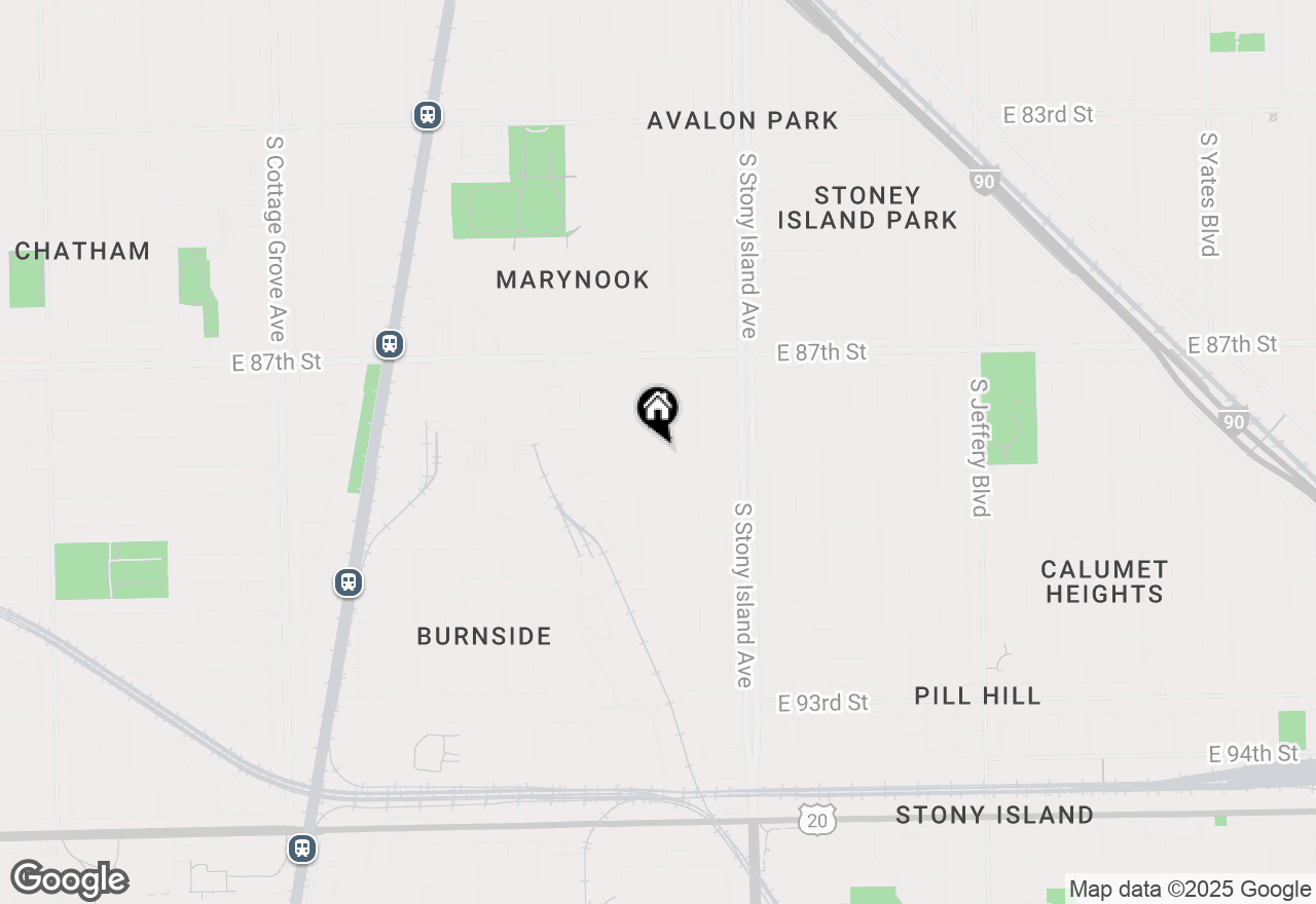 Map of 8841 S Dante Avenue, Chicago, IL 60619