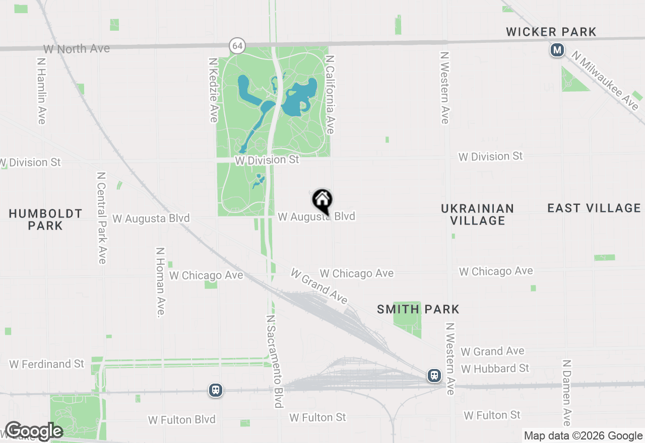 Map of 927 N Mozart Street #1F, Chicago, IL 60622