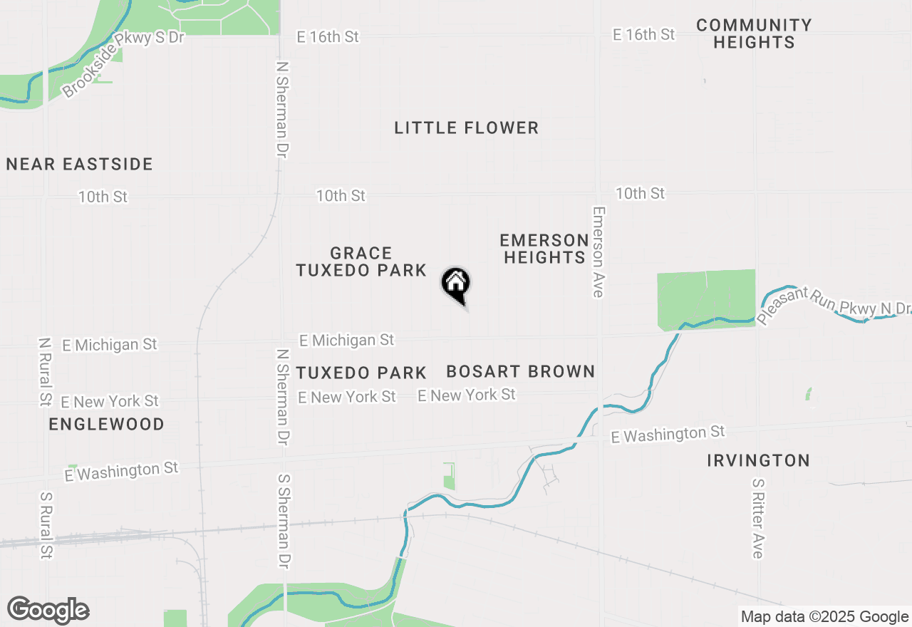 Map of 614 N Drexel Avenue, Indianapolis, IN 46201