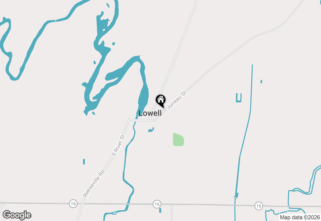 Map of 205 Juneau St, Lowell, WI 53557