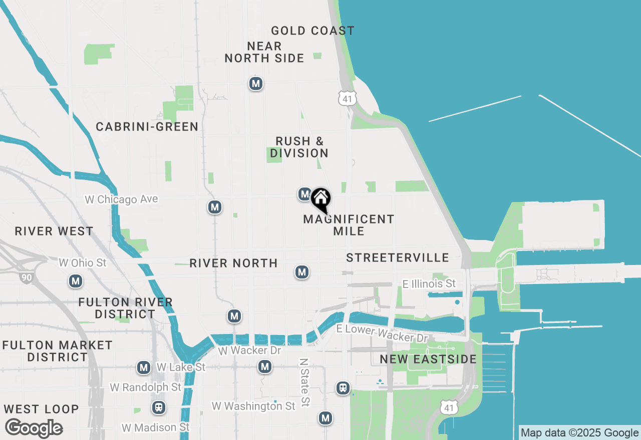 Map of 30 E Huron Street #2603, Chicago, IL 60611