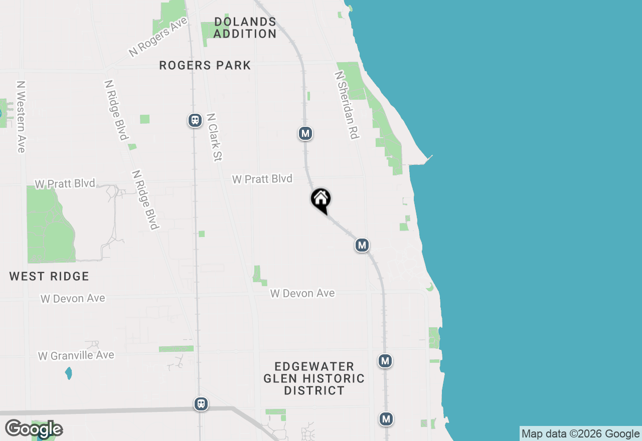 Map of 1326 W Albion Avenue #1, Chicago, IL 60626